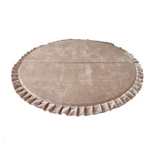 Tapis de jeu pliable velours 105 rond beige
