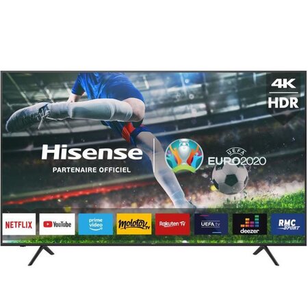 Hisense 43a7100f - tv uhd 4k 43 (108cm) - smart tv - dolby audio - 3xhdmi  2xusb - noir mat