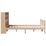vidaXL Lit bibliothèque sans matelas 135x190 cm bois de pin massif