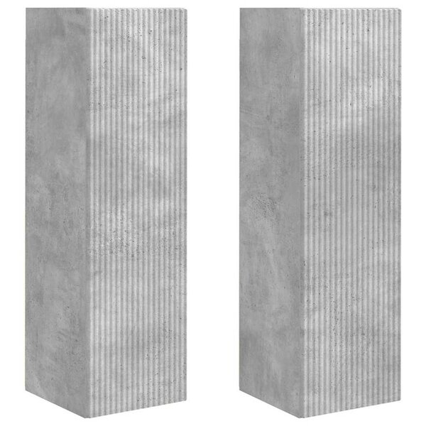 vidaXL Meuble TV mural 2 Pièces Béton 30 x 31 x 100 cm Bois d'ingénierie