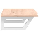 vidaXL Étagère de vasque murale acier et bois de chêne massif