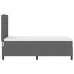 vidaXL Lit à ressorts avec matelas Gris foncé 90 x 190 cm tissu