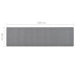 vidaXL Tapis de couloir Gris foncé 80x300 cm