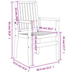 vidaXL Chaises de jardin empilables lot de 8 56 5x57 5x91 cm bois teck