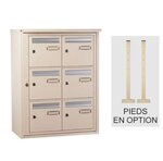 Bloc boîte aux lettres collective extérieur - B6 sur pieds - Languedoc standard - Decayeux - Ivoire