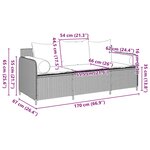 vidaXL Canapé de jardin avec coussins 3 places beige résine tressée