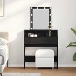 vidaXL Coiffeuse Chêne noir 80 x 41 x 144 5 cm Bois d'ingénierie