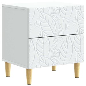 vidaXL Table de chevet Blanc 43 x 34 5 x 48 cm Bois d'ingénierie