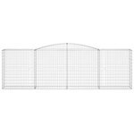 vidaXL Paniers à gabions arqués 3 Pièces 400x50x120/140 cm Fer galvanisé