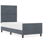 Cadre de lit vidaXL Gris foncé 80x200 cm Velours