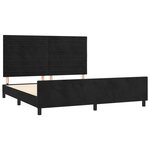 vidaXL Cadre de lit sans matelas noir 160x200 cm velours