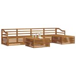 vidaXL Ensemble de canapés d'extérieur 6 Pièces Naturel