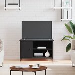 vidaXL Meuble TV Noir 80x40x50 cm Bois d'ingénierie