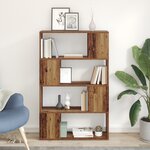 vidaXL bibliothèque vieux bois bois d'ingénierie 80 x 24 x 124 cm