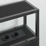 vidaXL Tête de lit de rangement Chêne noir 200 cm Bois d'ingénierie