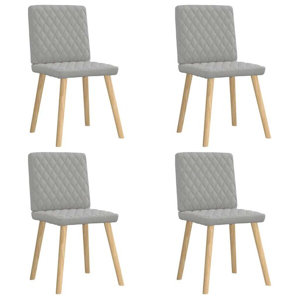 vidaXL Chaises à manger lot de 4 gris nuage tissu