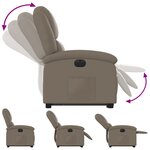 vidaXL Fauteuil inclinable électrique cappuccino similicuir