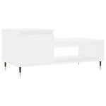 vidaXL Table basse Blanc 100x50x45 cm Bois d'ingénierie