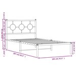 vidaXL Cadre de lit métal sans matelas et tête de lit blanc 100x200 cm
