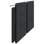 vidaXL Coussin de tête de lit noir 193 cm similicuir