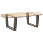 vidaXL Pieds de table basse en forme de V  2 pièces  acier naturel  60 x (30-31 3) cm