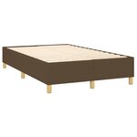 vidaXL Sommier à lattes de lit matelas et LED Marron foncé 120x200 cm