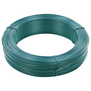 vidaXL Fil de liaison de clôture 250 m 0 9/1 4 mm Acier Vert noirâtre