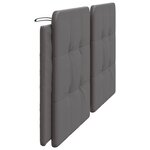 vidaXL Coussin de tête de lit Zadar gris 200 cm similicuir