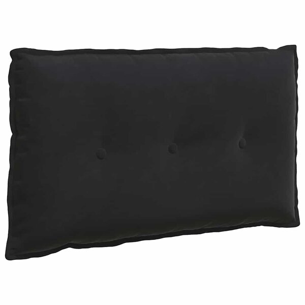 vidaXL Coussin de Dos Noir 80 x 50 cm Tissu en velours côtelé