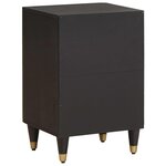 vidaXL Cabinet de salle de bain avec stockage Noir 38 x 33 x 58 cm
