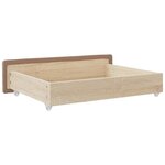 vidaXL Tiroirs de lit 2 Pièces cappuccino bois d'ingénierie et similicuir