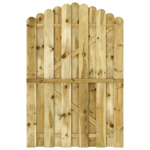 vidaXL Portail de jardin Bois de pin imprégné 100x150 cm