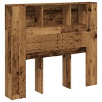 vidaXL Armoire de tête de lit vieux bois 120x19x104 5 cm