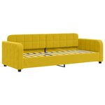 vidaXL Lit de jour avec matelas jaune 80x200 cm velours