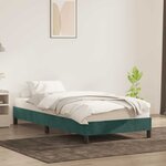 vidaXL Cadre de lit sans matelas vert foncé 90x210 cm velours
