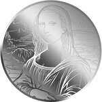 Pièce de monnaie en Argent 1 Dollar g 0.062 (1/500 oz) Millésime 2026 MONA LISA 1/500 (PRÉCOMMANDE)