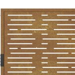 vidaXL Portail de jardin 105x155 cm acier corten conception de carré