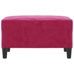 vidaXL Repose-pied Rouge bordeaux 70x55x41 cm Velours