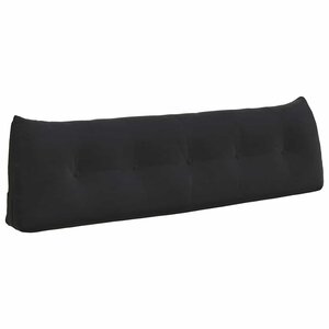 vidaXL Coussin de Dos Noir 160 x 24 x 50 cm Velours