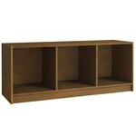 vidaXL Meuble TV Marron miel 104x33x41 cm Bois de pin massif