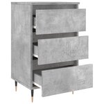 vidaXL Tables de chevet 2 Pièces gris béton 40x35x69 cm bois d’ingénierie