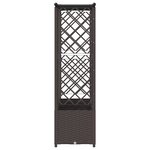vidaXL Lit Élevé avec Treillis et Toit Marron 202 x 40 x 138 cm PP