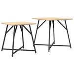 vidaXL Ensemble de tables d'appoint 2 Pièces Chêne Sonoma et noir