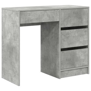 vidaXL Bureau Gris béton 90 x 37 5 x 75 cm Bois d'ingénierie