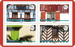 Carnet de 12 timbres - France Terre de tourisme - Habitats typiques - Lettre Verte