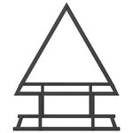 vidaXL Portant de bois chauffage noir 50x25x60 cm