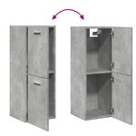 vidaXL Armoire de salle de bain suspendue gris béton bois d'ingénierie