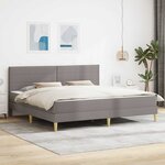 vidaXL Cadre de lit 200 x 200 cm Taupe