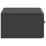 vidaXL Cabinet de chevet mural avec tiroir Noir 49 x 34 5 x 20 cm