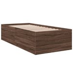 vidaXL Cadre de lit chêne marron 75x190 cm bois d'ingénierie